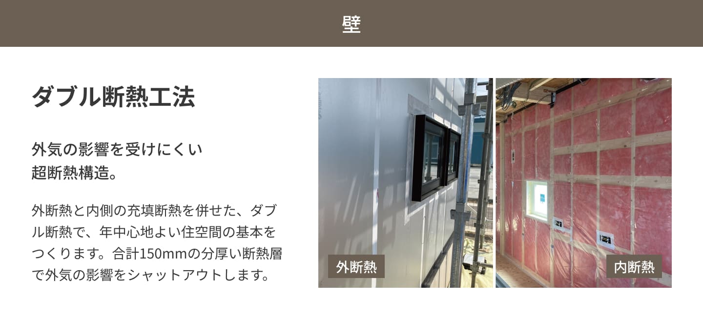 壁のダブル断熱工法の詳細情報