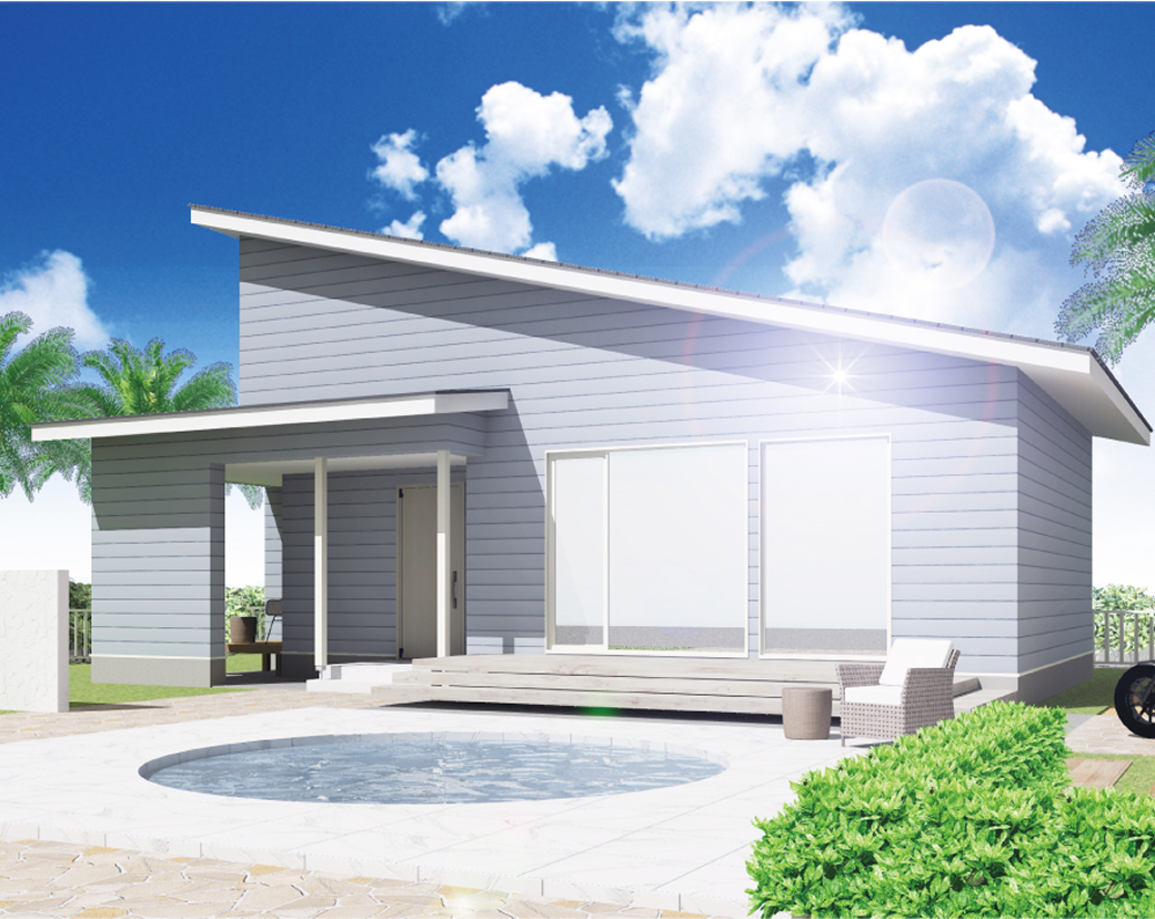 スタイリッシュな片流れ屋根を利用した天井裏の秘密基地